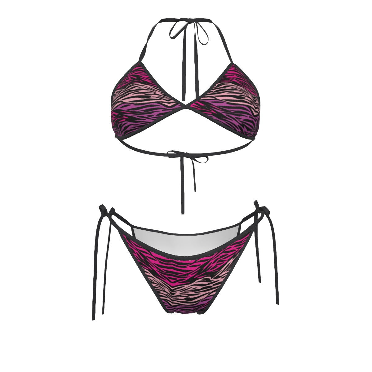 Le Tigre Violet String Bikini Set - Respectez Le Code