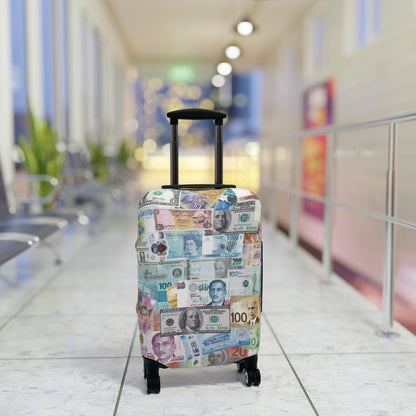 Global Currency Luggage Cover