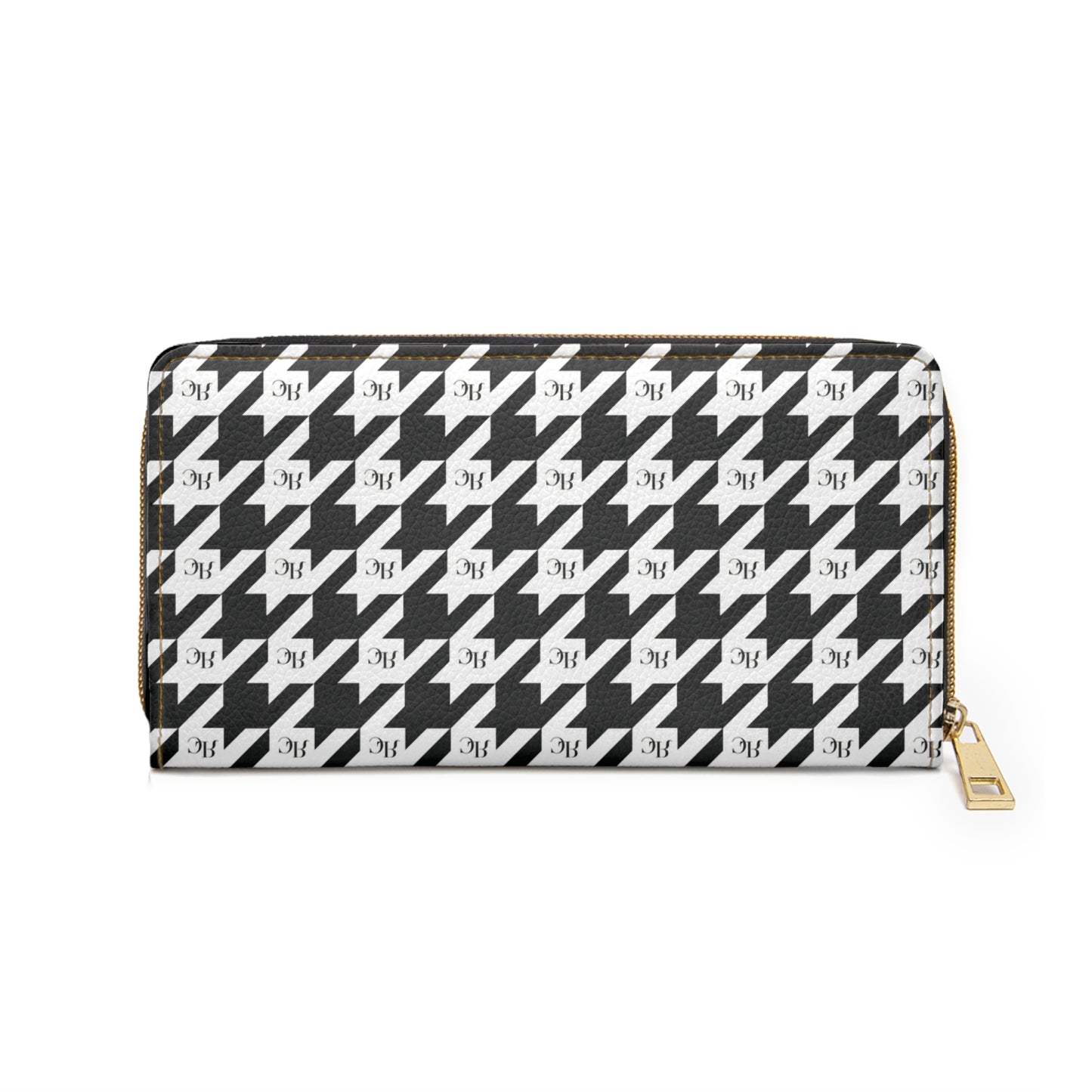 RLC Logo Houndstooth Print Zipper Wallet