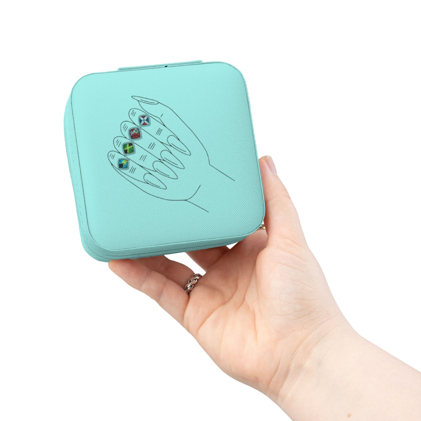 Caribbean Keepsake Travel Jewelry Case - Respectez Le Code