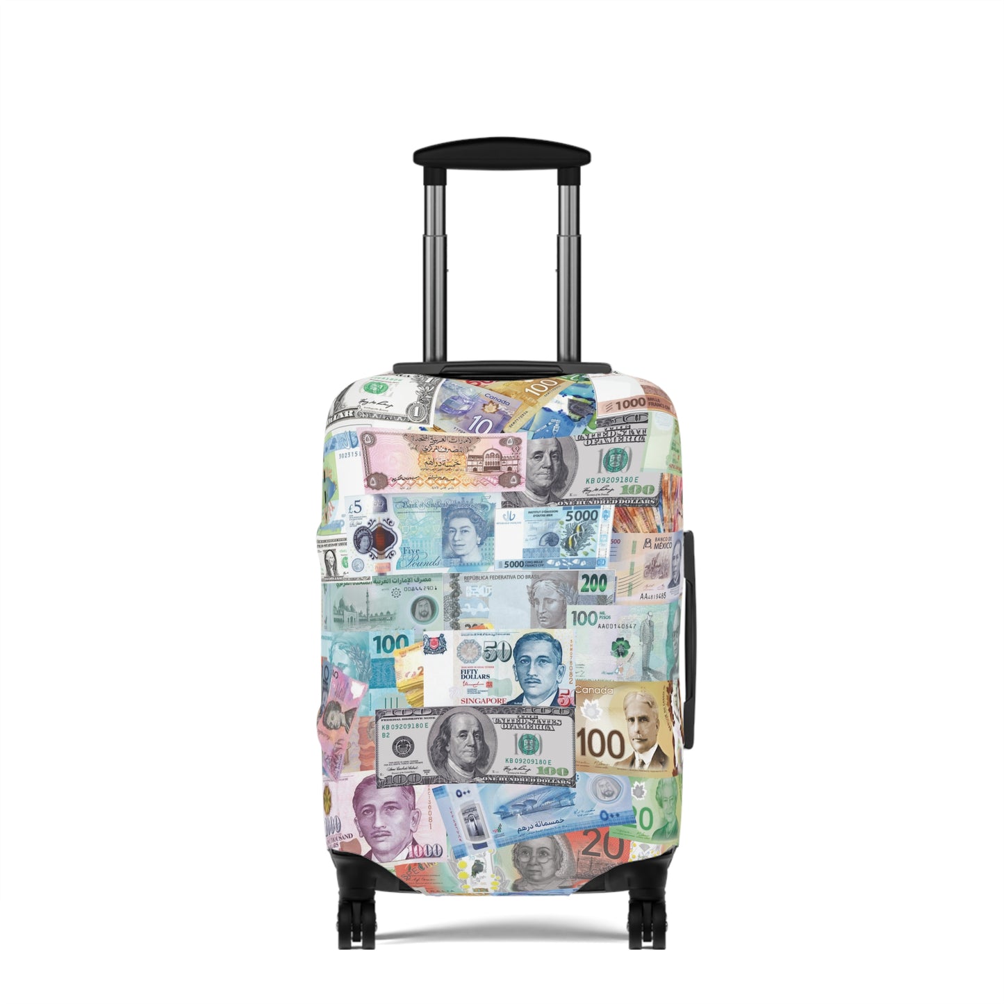 Global Currency Luggage Cover