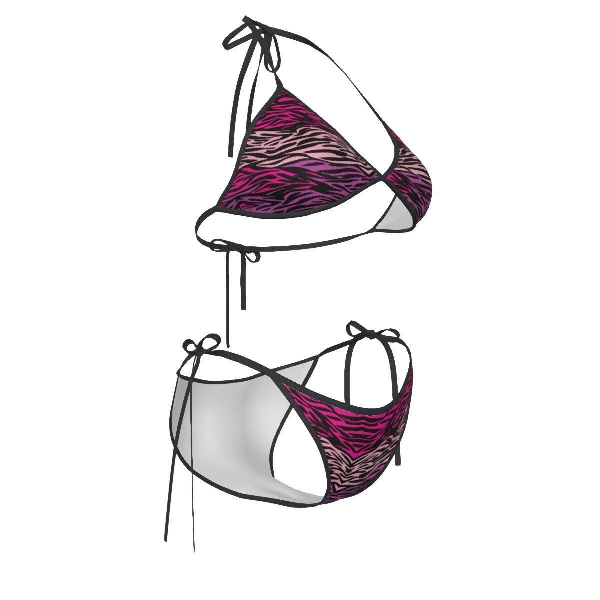 Le Tigre Violet String Bikini Set - Respectez Le Code