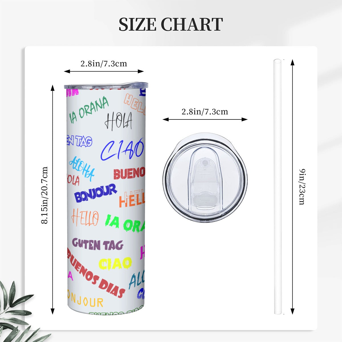 Colorful Language Straight Tumbler - Respectez Le Code