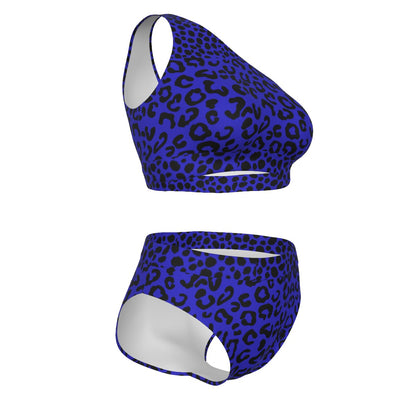 Wild Feline Dual Print One-Shoulder Bikini - Respectez Le Code