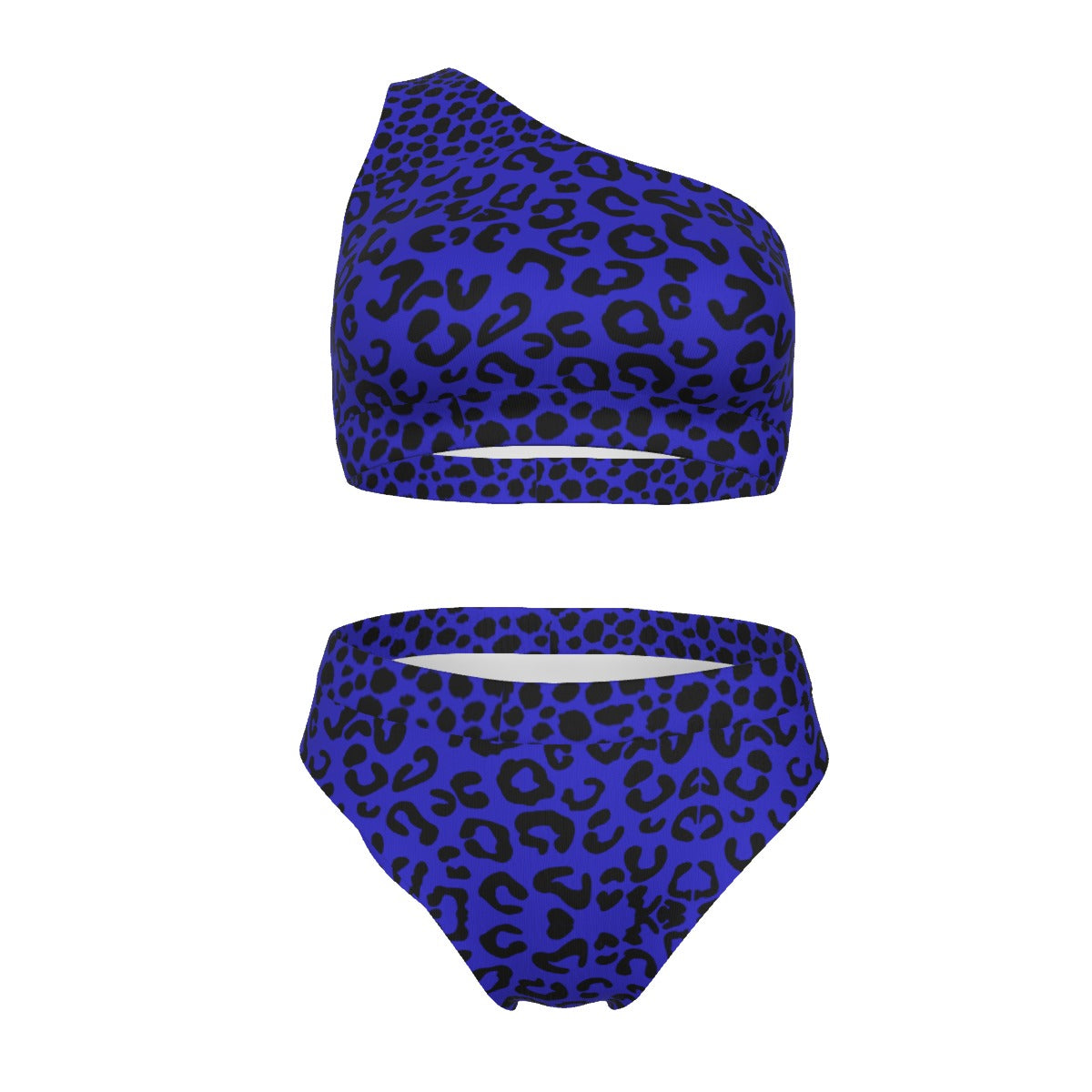 Wild Feline Dual Print One-Shoulder Bikini - Respectez Le Code