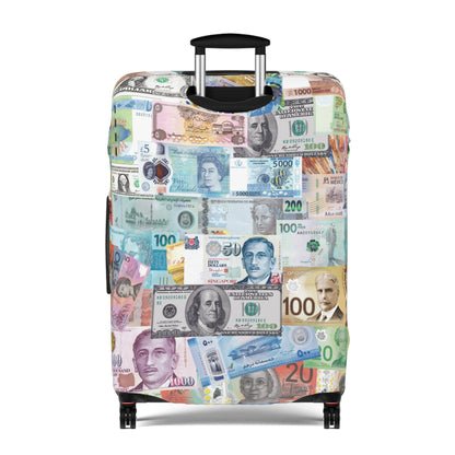 Global Currency Luggage Cover