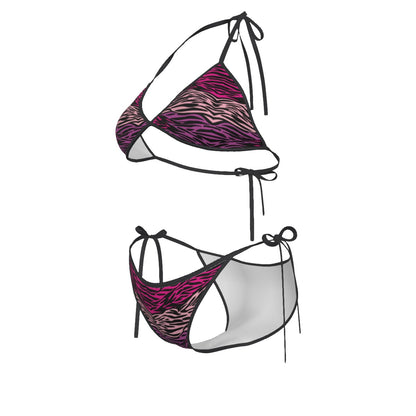 Le Tigre Violet String Bikini Set - Respectez Le Code