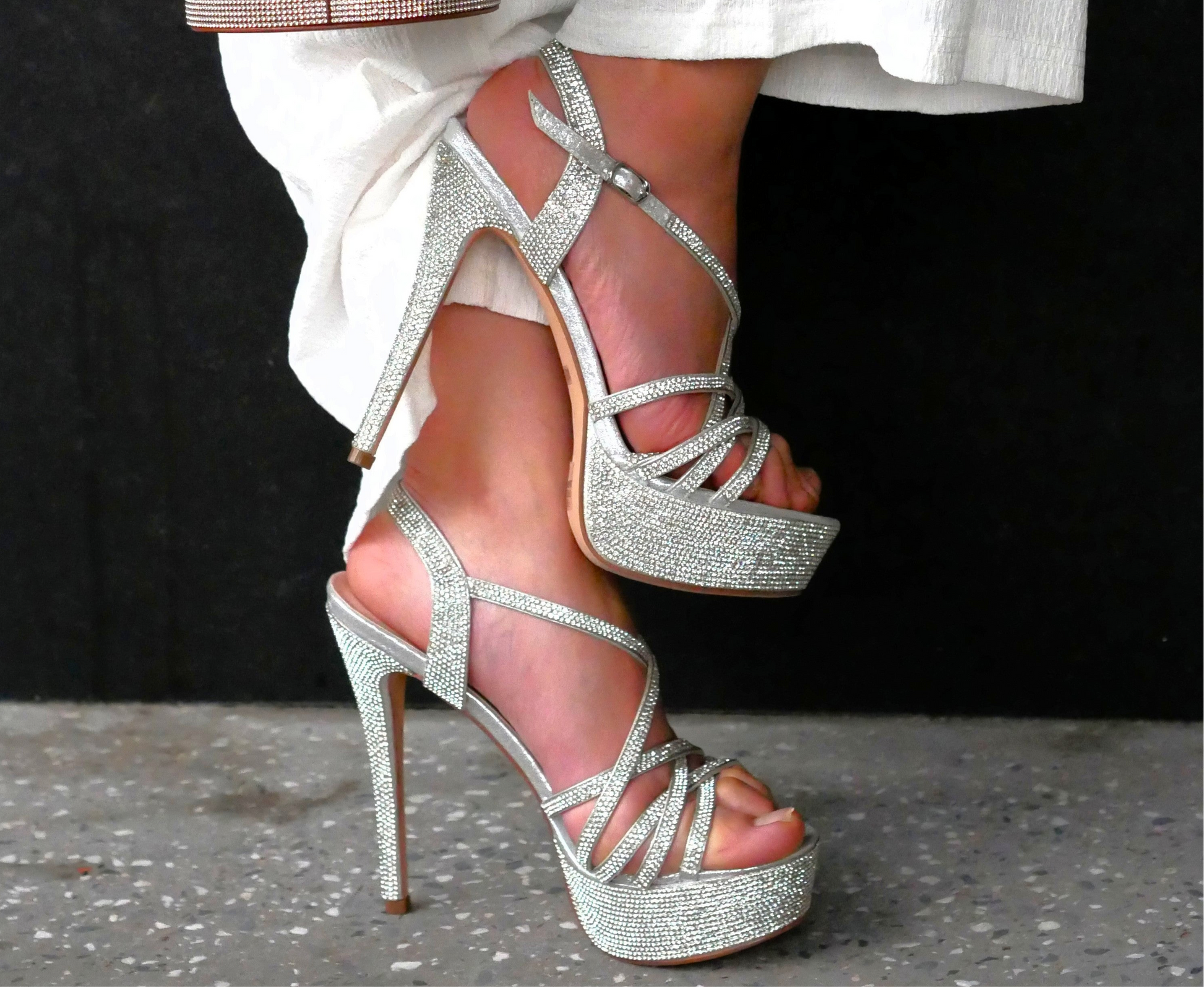 Crystal Coast Open-Toed Stiletto - Respectez Le Code