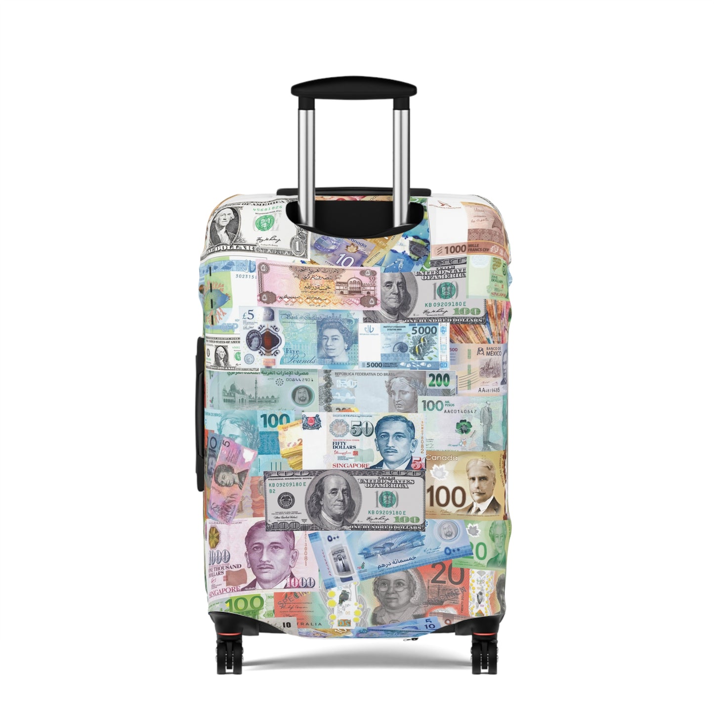 Global Currency Luggage Cover