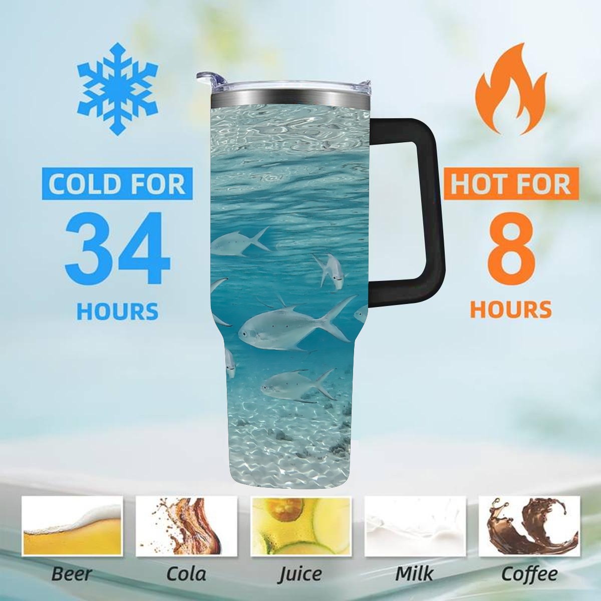 Ocean Drift 40 oz Tumbler - Respectez Le Code