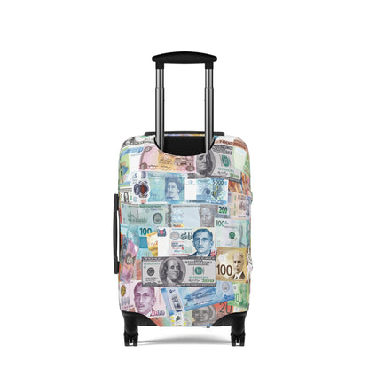 Global Currency Luggage Cover