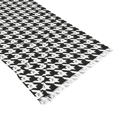 RLC Logo Houndstooth Print Lightweight Scarf - Respectez Le Code