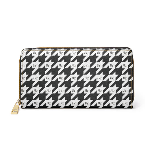 RLC Logo Houndstooth Print Zipper Wallet