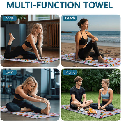 WanderWell Quick-Dry Yoga and Fitness Towel - Respectez Le Code