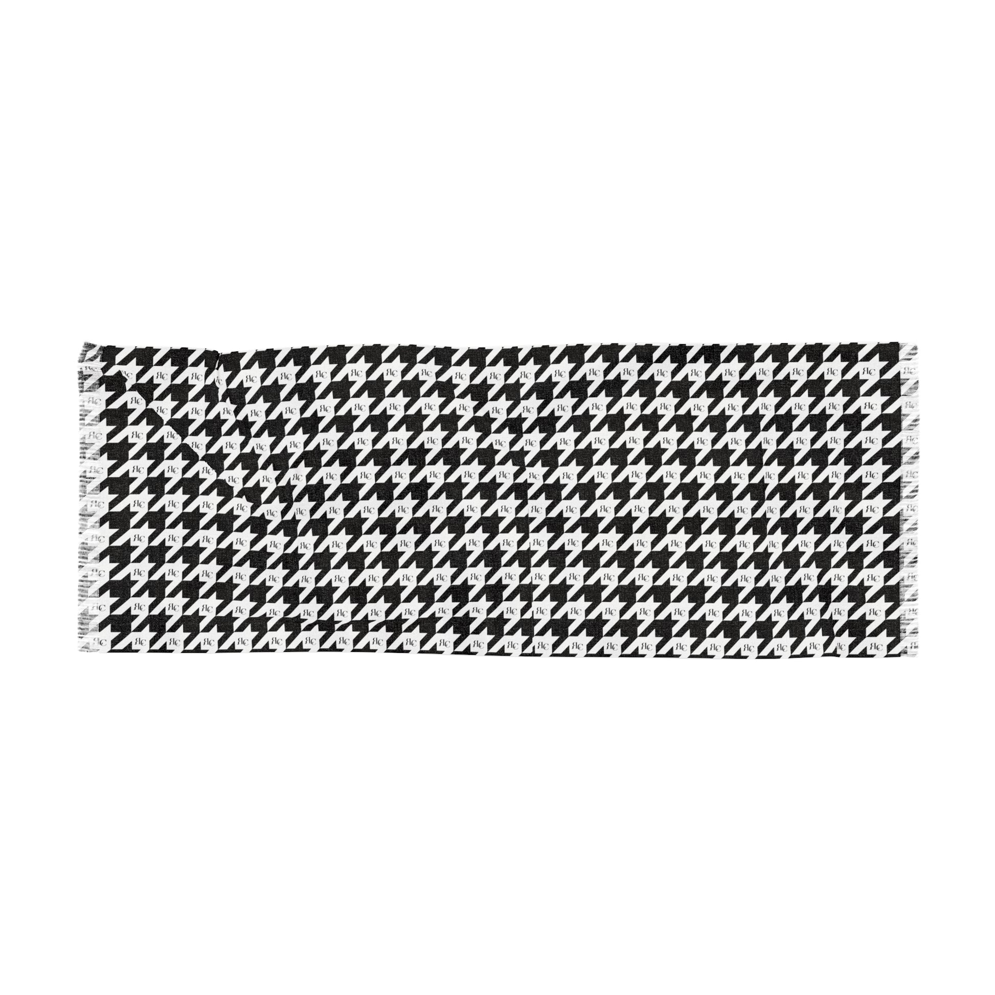 RLC Logo Houndstooth Print Lightweight Scarf - Respectez Le Code