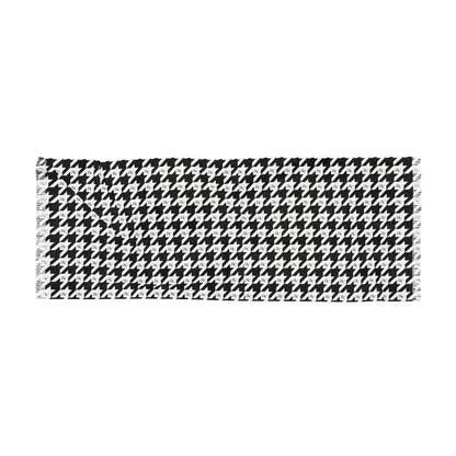 RLC Logo Houndstooth Print Lightweight Scarf - Respectez Le Code