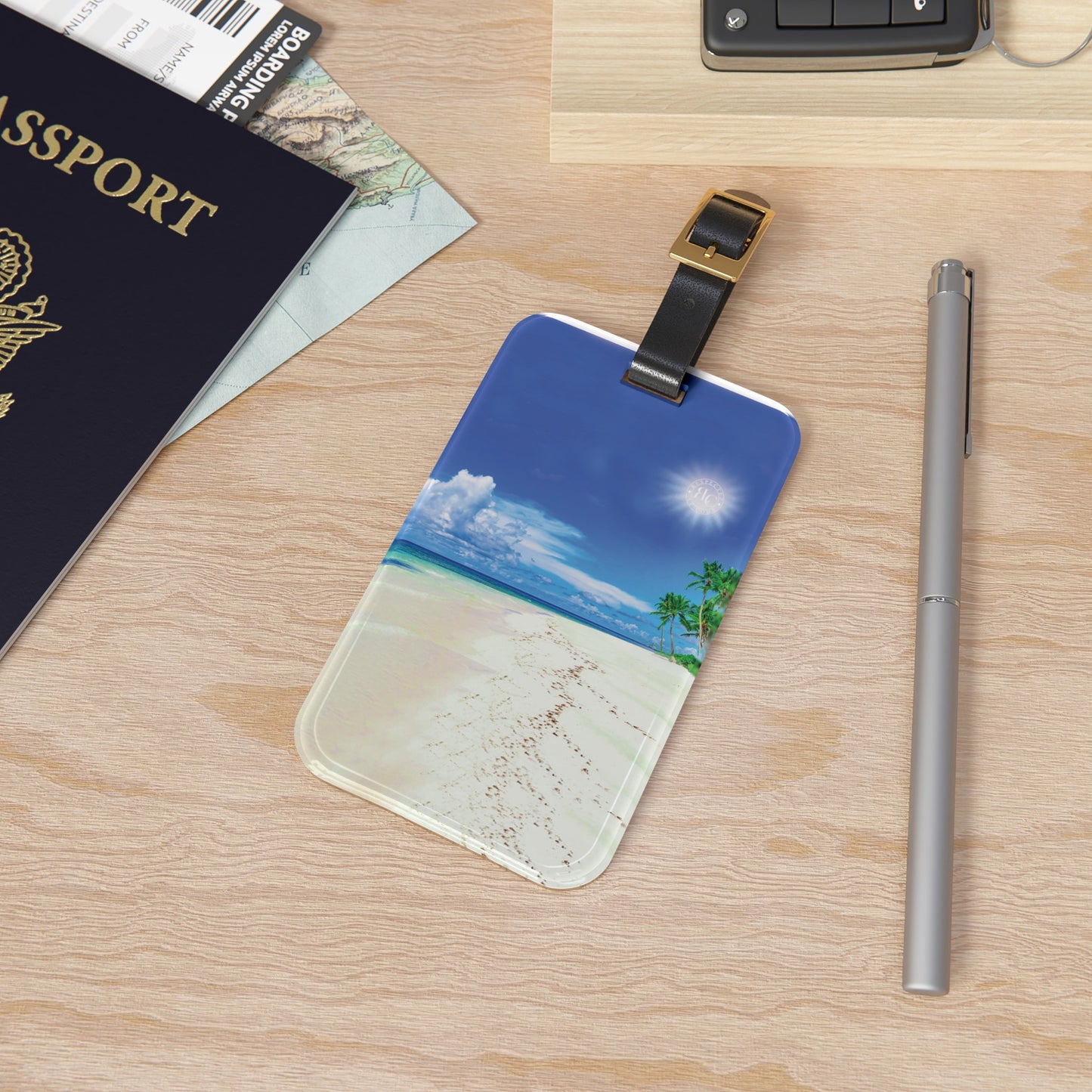 Seaside Serenity Luggage Tag - Respectez Le Code