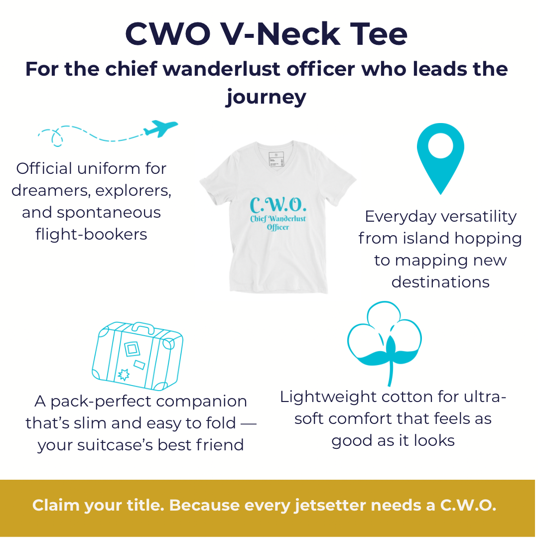 CWO: Chief Wanderlust Officer V-Neck Tee