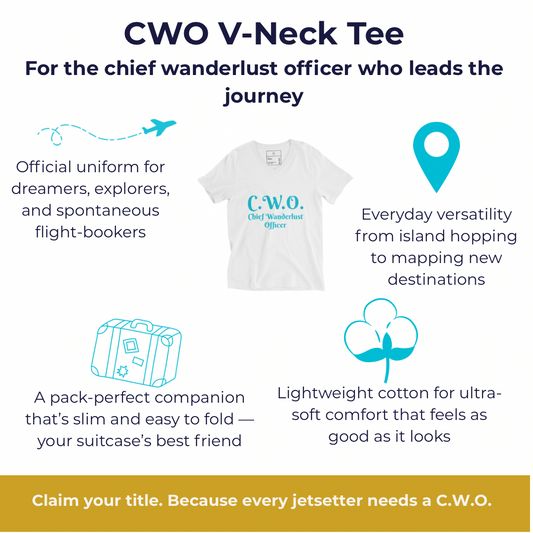 CWO: Chief Wanderlust Officer V-Neck Tee
