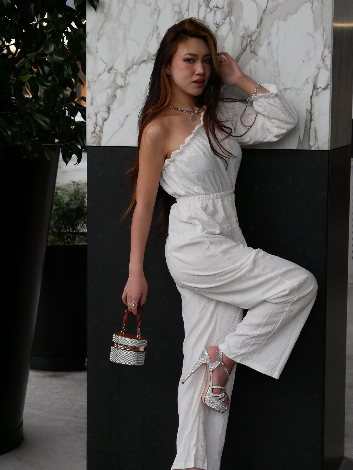 Vacation Ready One-Shoulder Jumpsuit - Respectez Le Code