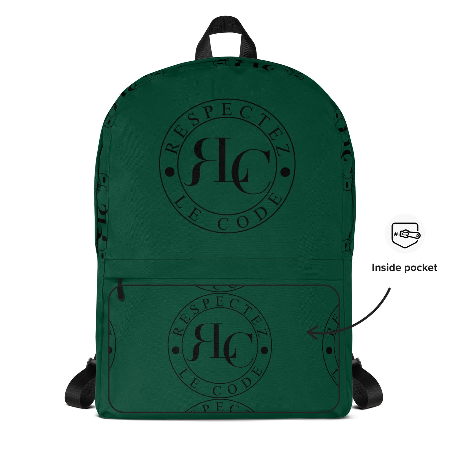 RLC Logo Money Green Backpack - Respectez Le Code