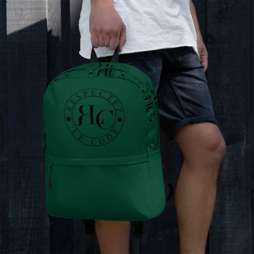 RLC Logo Money Green Backpack - Respectez Le Code