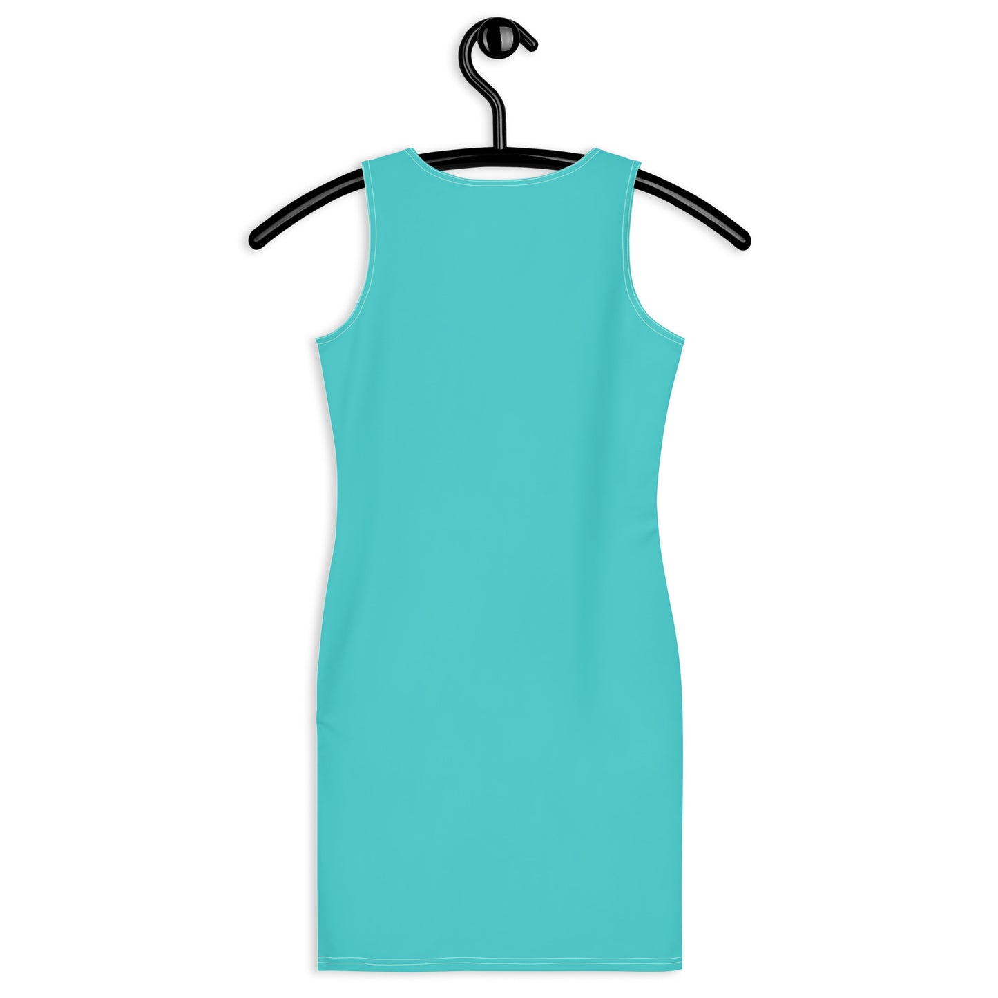 Glamorous Turquoise Bodycon Dress with White RLC Logo - Respectez Le Code