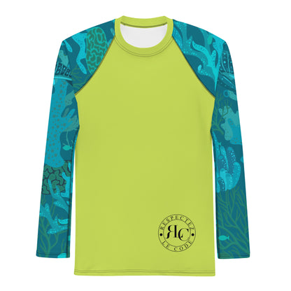 Aquatic Adventure Men's Rash Guard - Respectez Le Code