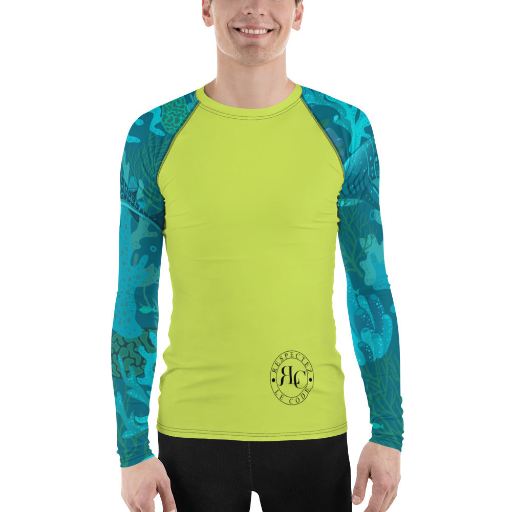 Aquatic Adventure Men's Rash Guard - Respectez Le Code