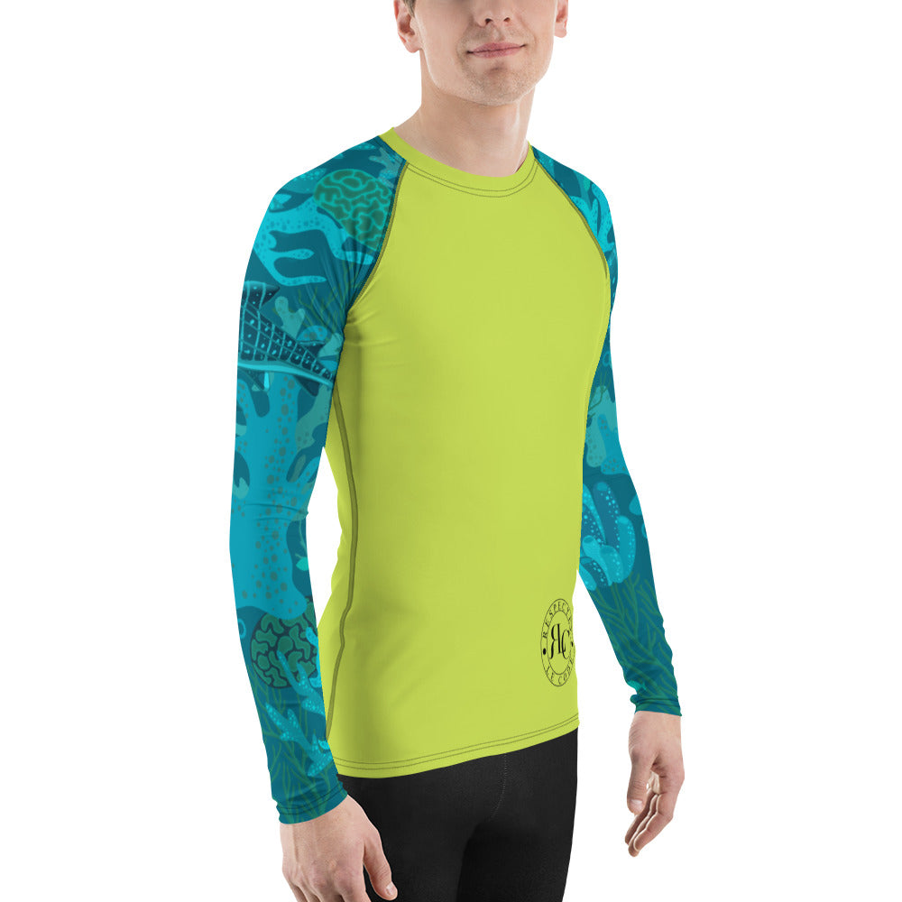 Aquatic Adventure Men's Rash Guard - Respectez Le Code