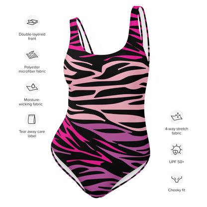 Le Tigre Violet One-Piece Swimsuit - Respectez Le Code