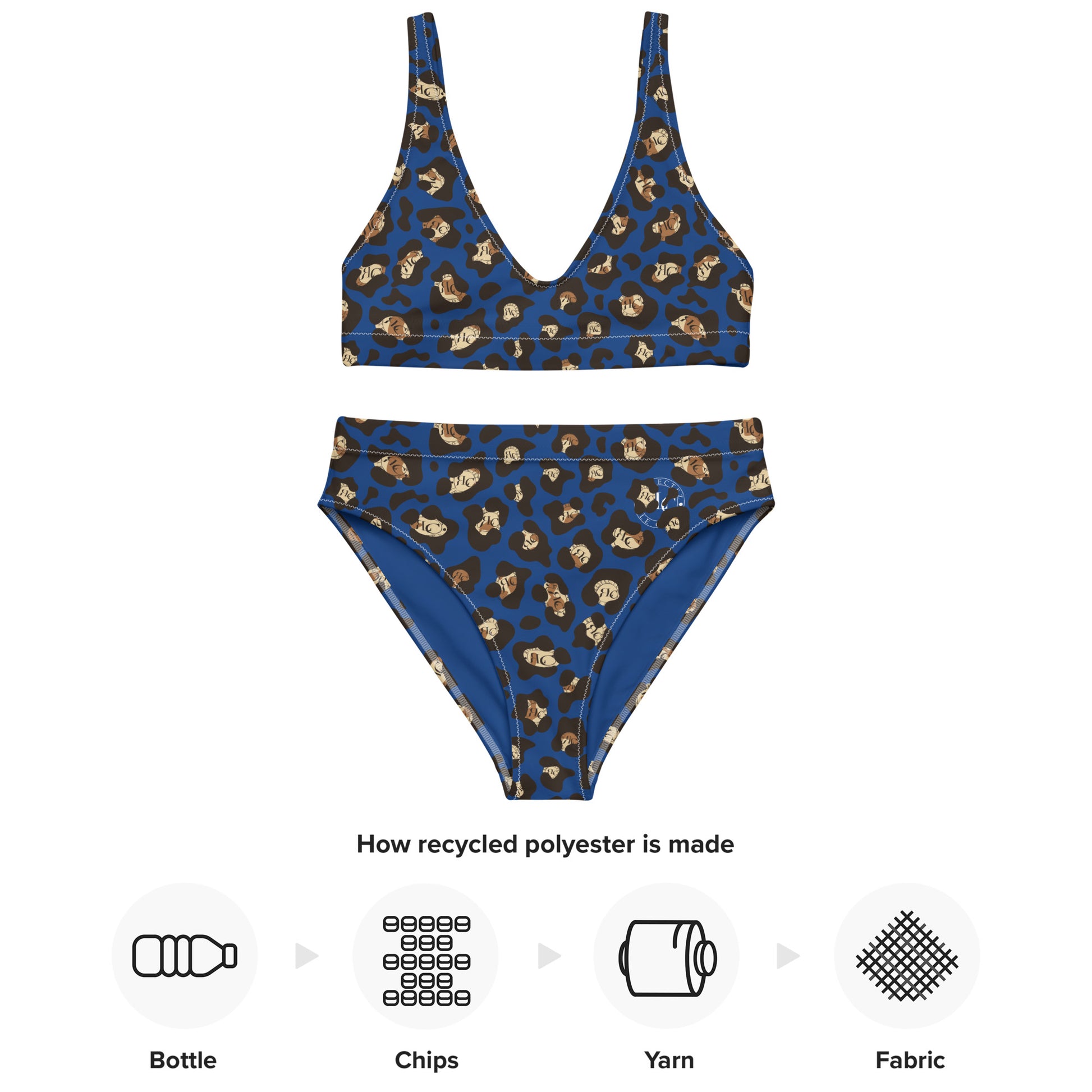 RLC Logo Leopard Print Bikini Set - Respectez Le Code