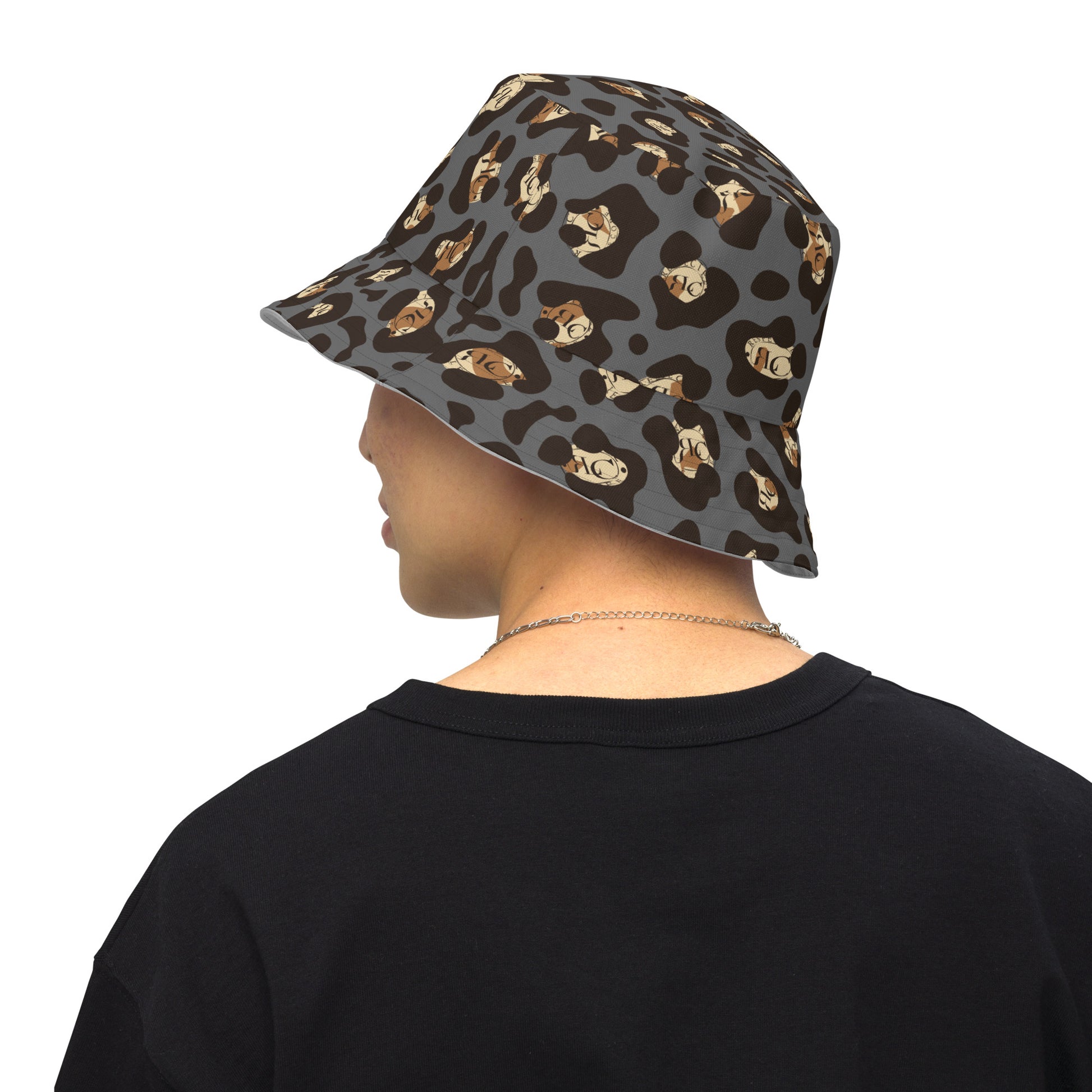 RLC Animal Print W/ Logo Reversible Resort Bucket Hat - Respectez Le Code