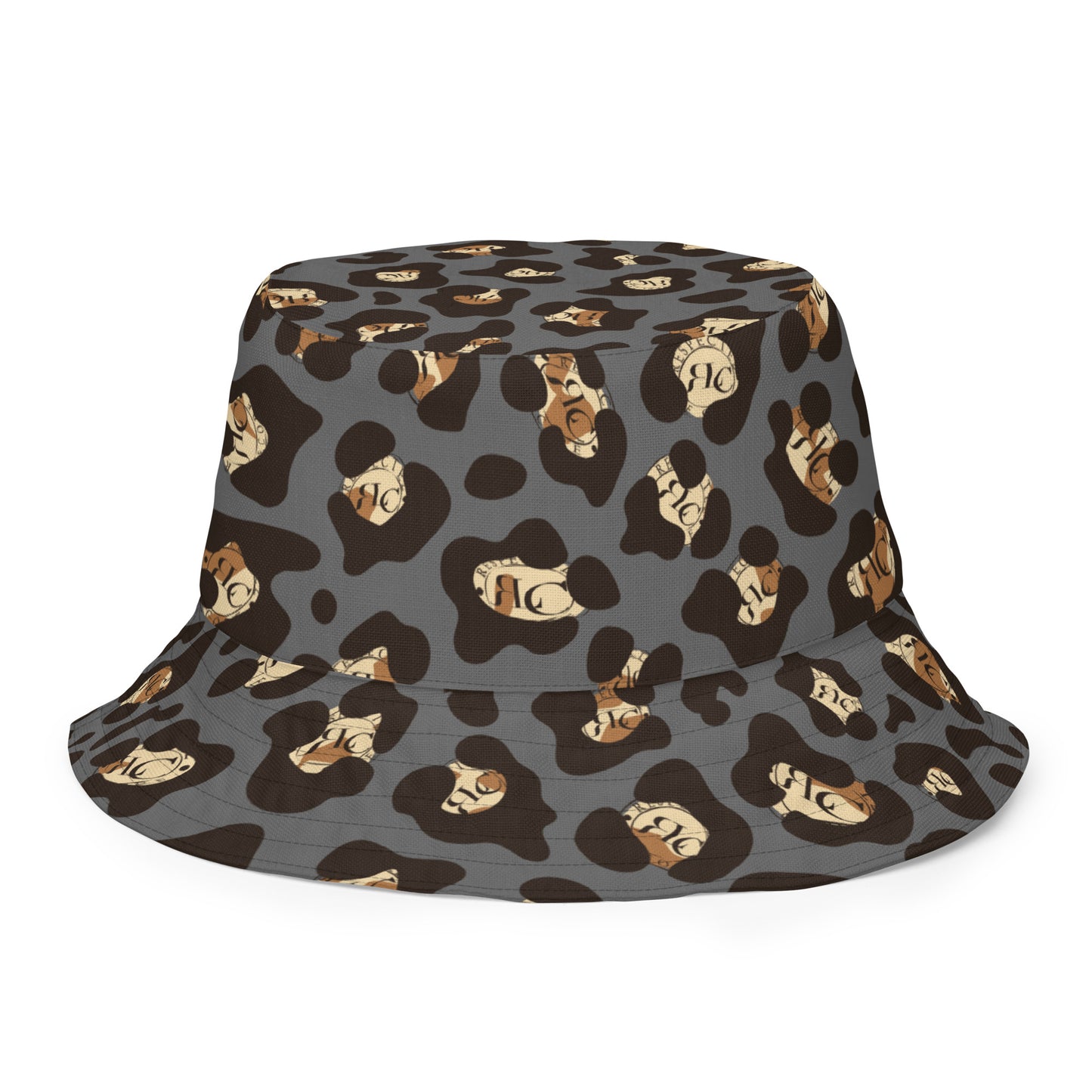 RLC Animal Print W/ Logo Reversible Resort Bucket Hat - Respectez Le Code