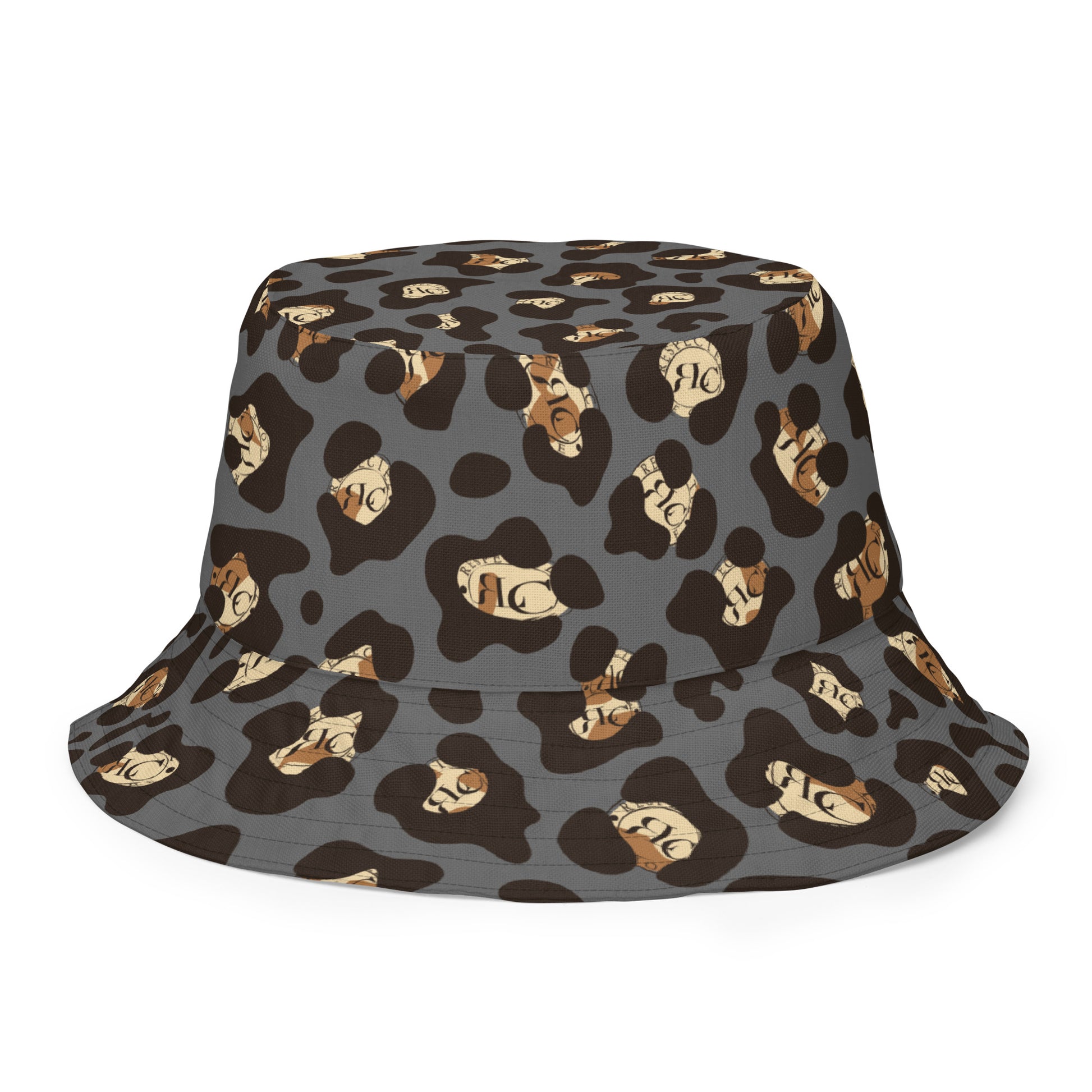 RLC Animal Print W/ Logo Reversible Resort Bucket Hat - Respectez Le Code