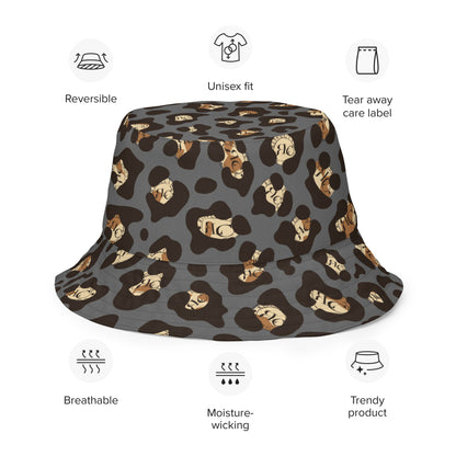 RLC Animal Print W/ Logo Reversible Resort Bucket Hat - Respectez Le Code