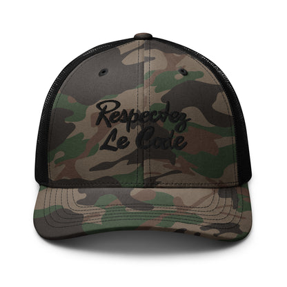 RLC Signature Camo Outdoor Trucker Hat - Respectez Le Code