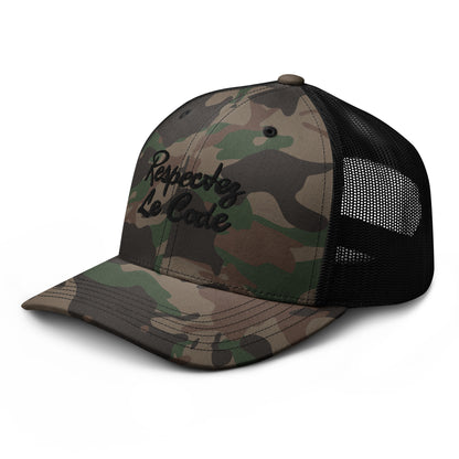 RLC Signature Camo Outdoor Trucker Hat - Respectez Le Code