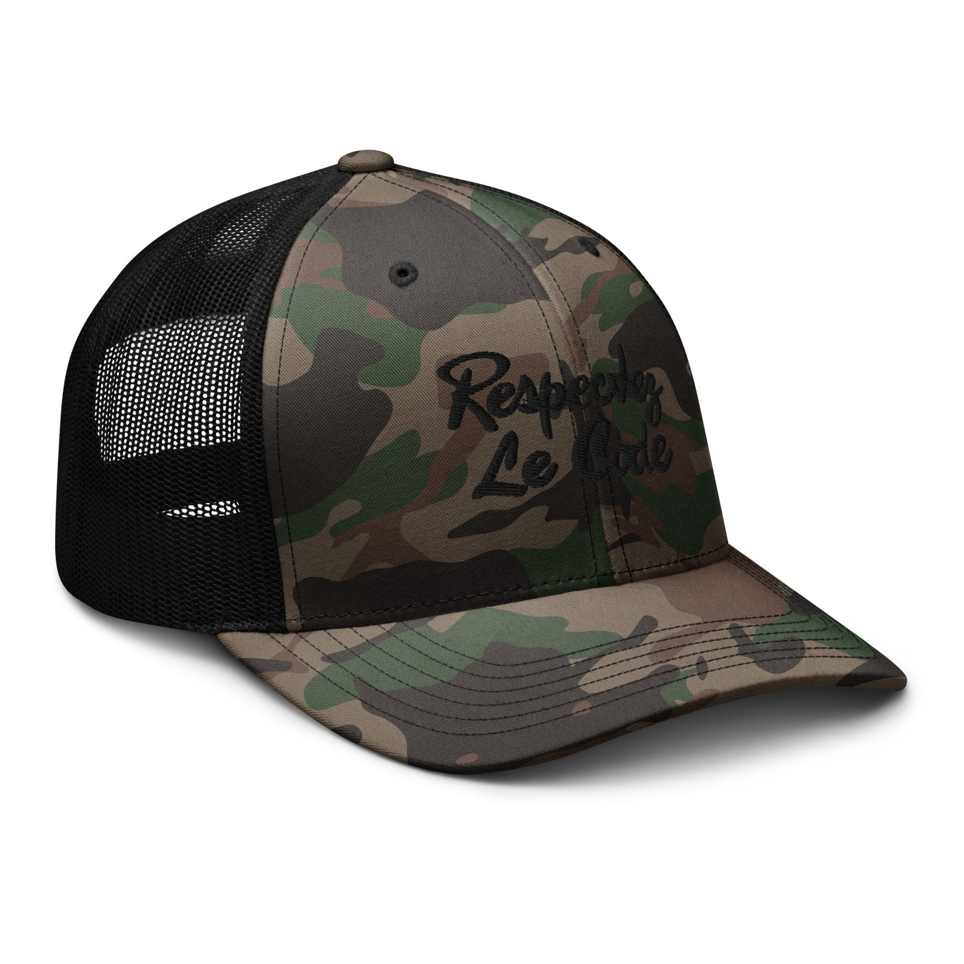 RLC Signature Camo Outdoor Trucker Hat - Respectez Le Code