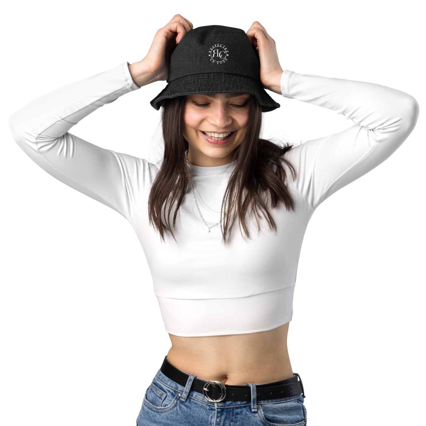 RLC Logo Unisex Denim Bucket Hat - Respectez Le Code