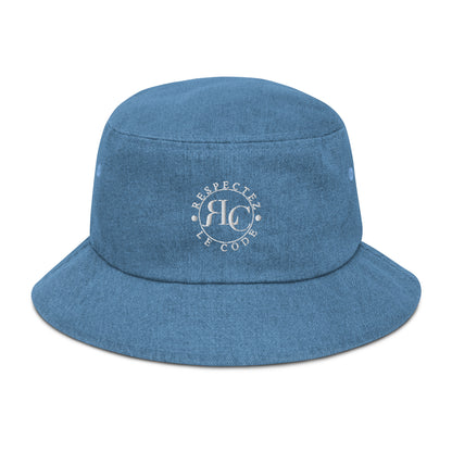 RLC Logo Unisex Denim Bucket Hat - Respectez Le Code