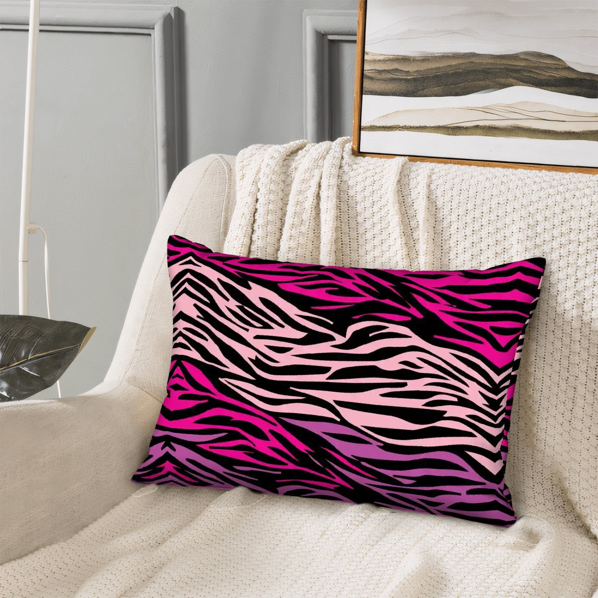 Le Tigre Violet Satin Pillowcase with Hidden Zipper - Respectez Le Code