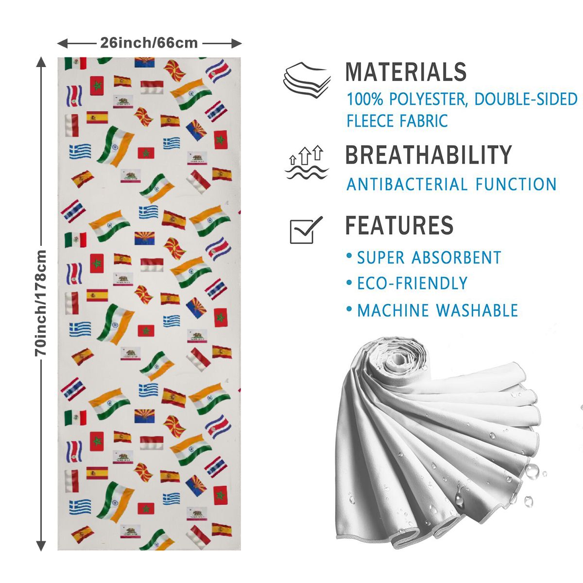 WanderWell Quick-Dry Yoga and Fitness Towel - Respectez Le Code