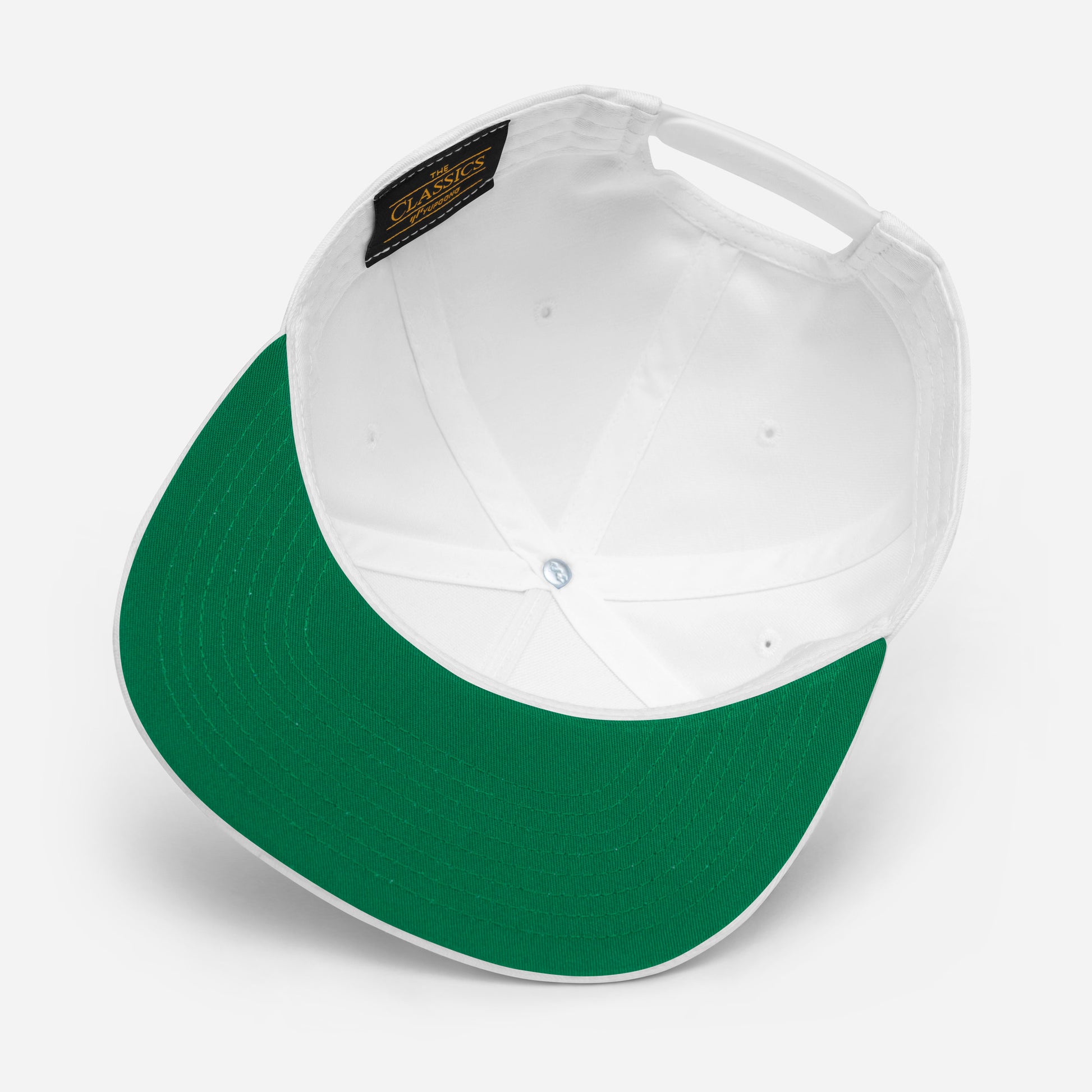 RLC Logo Money Green Embroidered Flat Bill Baseball Cap - Respectez Le Code