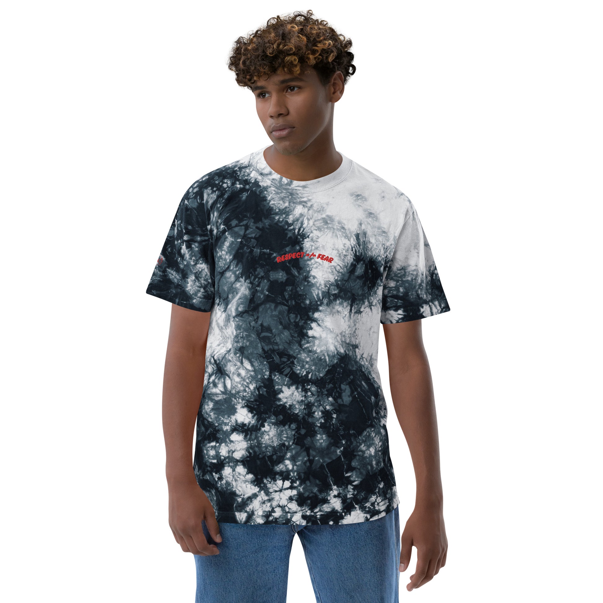 Respect is Not Equal to Fear Embroidered Tie-Dye T-Shirt - Respectez Le Code