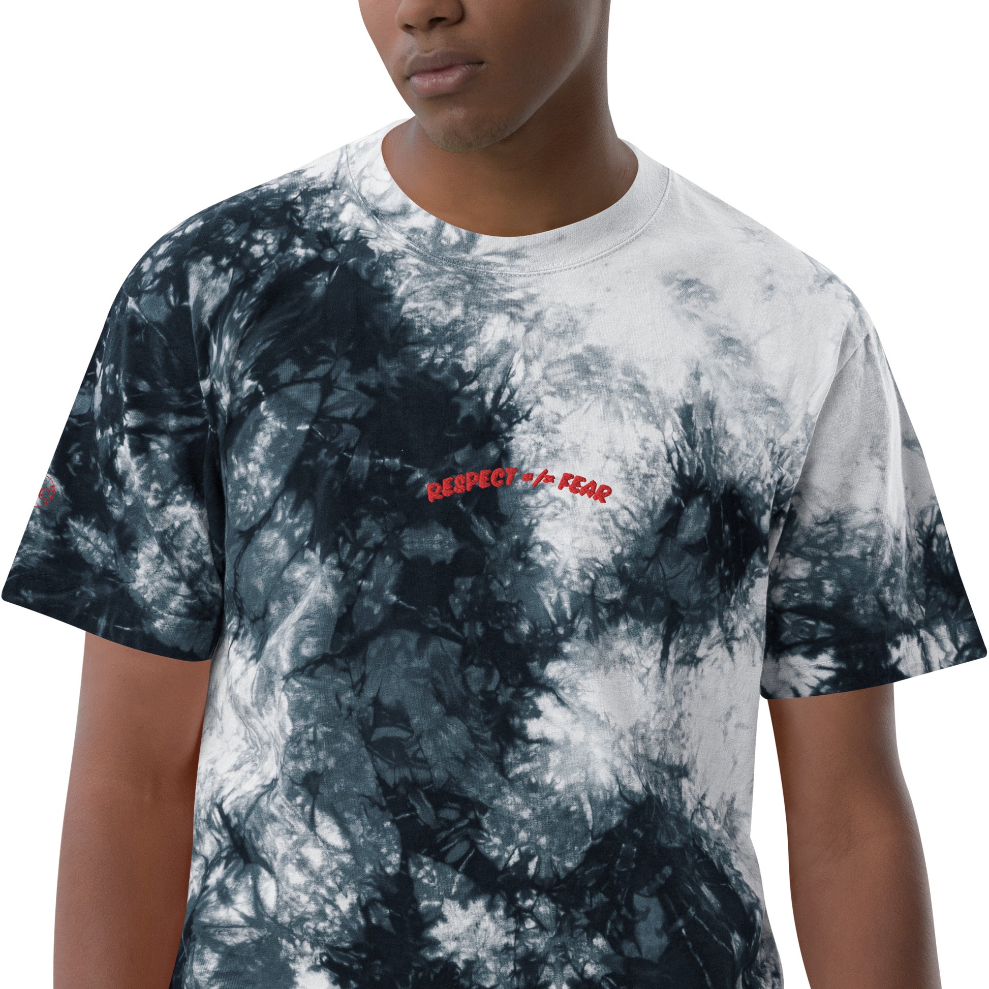 Respect is Not Equal to Fear Embroidered Tie-Dye T-Shirt - Respectez Le Code