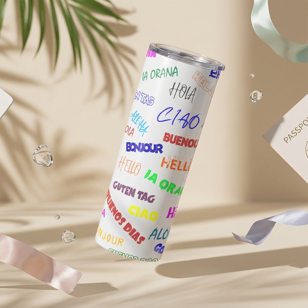 Colorful Language Straight Tumbler - Respectez Le Code