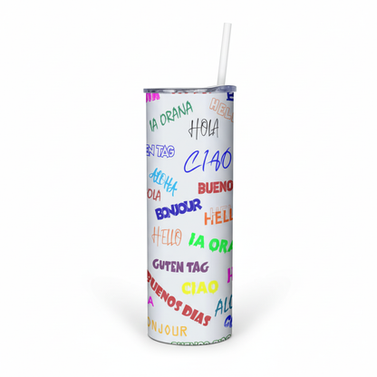 Colorful Language Straight Tumbler - Respectez Le Code