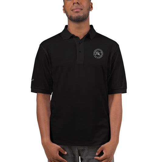 Classic Men's Premium Knit Fabric Polo Shirt with RLC Logo Embroidery - Respectez Le Code