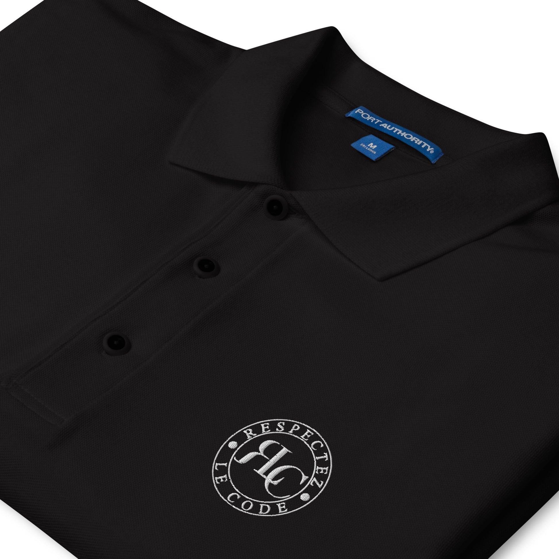 Classic Men's Premium Knit Fabric Polo Shirt with RLC Logo Embroidery - Respectez Le Code